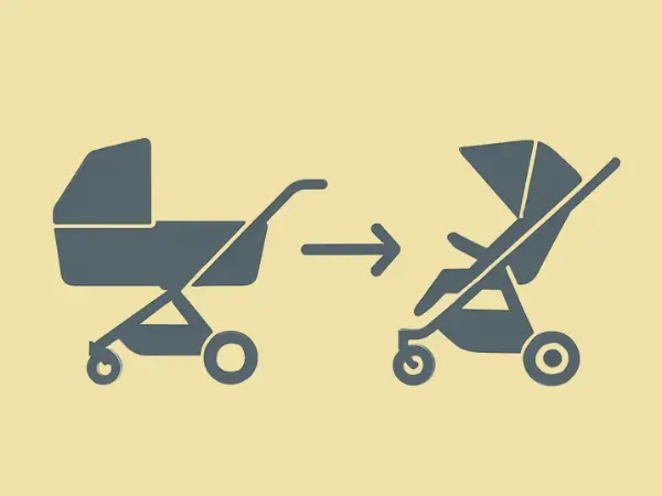 Van kinderwagen naar buggy illustratie