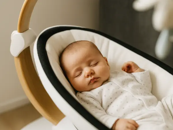 Babyswing baby die slaapt