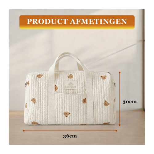 Luxegoed Luiertas Schoudertas afmetingen